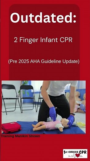 Infant CPR Update: 2 Fingers Are OUT (2025 AHA Guidelines) #ahaguidelines #exampractice #bls