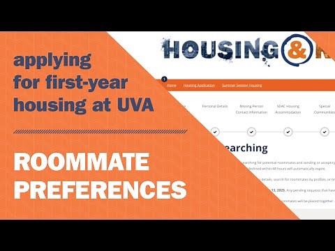 UVA First-Year Housing Application: Roommate Preferences