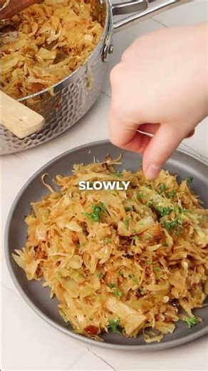 caramelized buttered cabbage so good you eat it from the pan #stpatricksday #irish #recipe