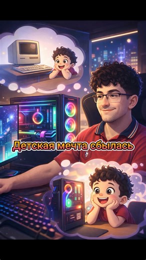 Когда-то я смотрел на такие компьютеры в YouTube, а теперь я сижу за ним🥰 #рекомендации #рек