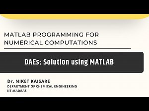 DAEs: Solution using MATLAB