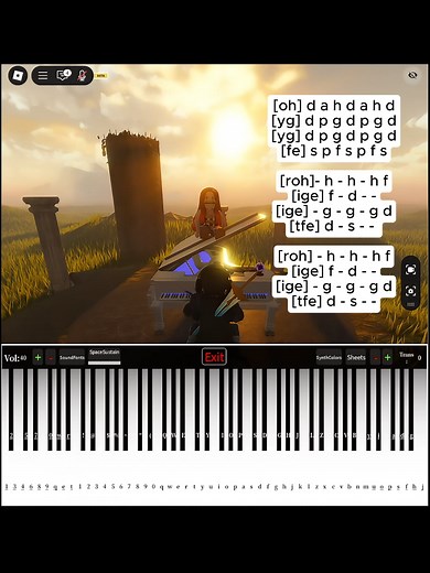 Piano Sheets for Clocks by Coldplay on Roblox