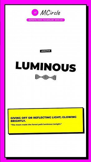 Learn English: What is Luminous? | Vocabulary Shorts