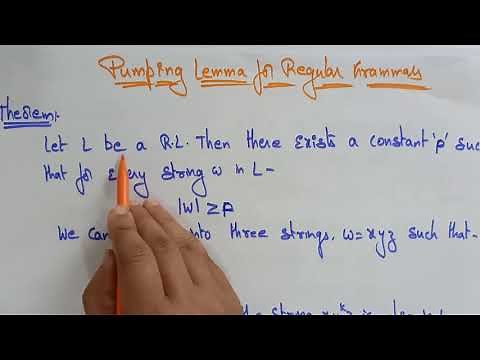 Pumping Lemma for RL | TOC | Lec-46 | Bhanu Priya