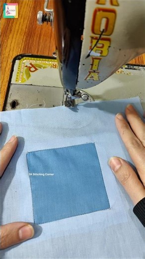 Smart Hack for Square Patch joining 🧶🧵🪡😊#SewingHack #PatchworkTips #SquarePatch #Sewingshort