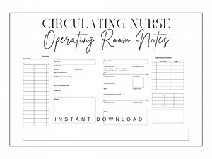 Registered Nurse Operating Room Circulator Complete Guide | Instant Download PDF | Notes Template OR - Etsy