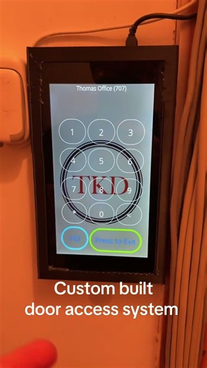 Showing off my new custom built door access system using an Amazon fire tablet #dooraccess #tech