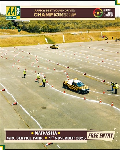 Kuna mtu alisema hii driving challenge yetu inakaa Dr. Driving😂! Come watch the thrill live in Naivasha this weekend at the African Best Young Driver Championship. Venue: Naivasha, WRC Service Park (Wildlife Research and Training Institute) Date: 1st November 2025 Time: From 9.00am Entry is Free. #TupataneVasha #AfricanBestYoungDriver2025 #Naivasha | AA Kenya