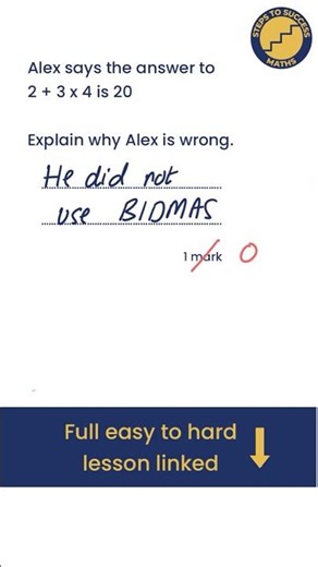 BIDMAS - exam tip for order of operations | GCSE Maths