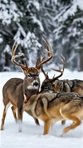 Wolf Pack vs Deer | The Intense Winter Hunt You’ll Never Forget