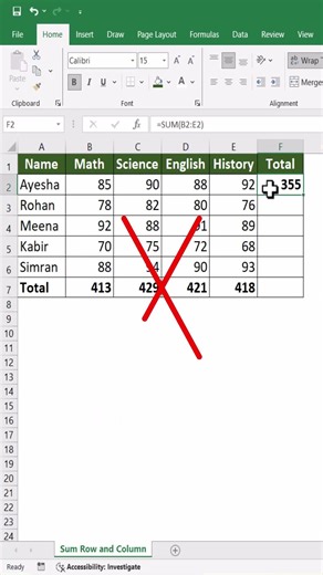 Stop Summing Like a Noob—Excel Made Easy #excel #excelforbeginners #exceltips #office