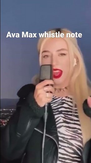 Ava Max does a whistle note live