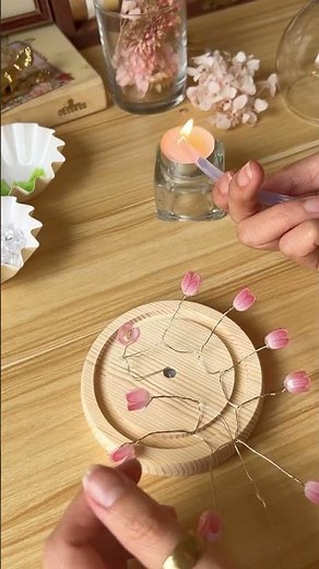 diy tulip night light tutorial 🌷🤍 how to assemble this cute mini lamp!