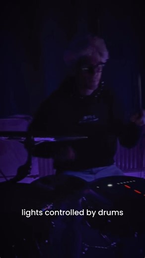 Working on controlling lights with my drum hits. #lightcontrol #hybriddrums #techhouse #liveelectronicmusic | The Hybrid Drummer