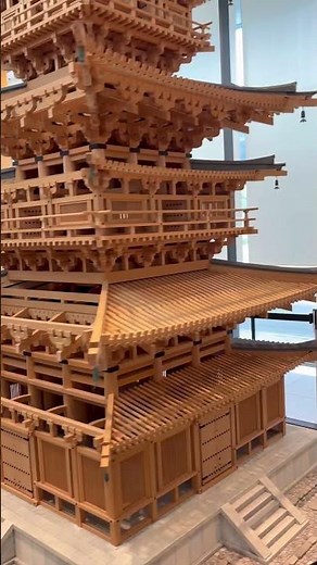 なら歴史芸術文化村の薬師寺東塔模型。美しい#薬師寺#なら歴史芸術文化村#天理市#奈良観光#博物館#国内旅行#文化財#修復#道の駅#歴史#文化#寺社仏閣#寺#お寺#ショート#shorts#国宝#古墳
