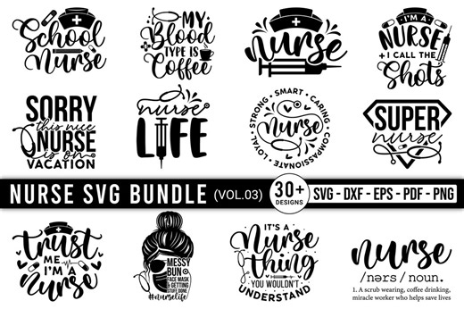 Nurse Bundle SVG: Nursing Quotes Nurse Life Messy Bun Split Monogram Shirt Designs - Etsy