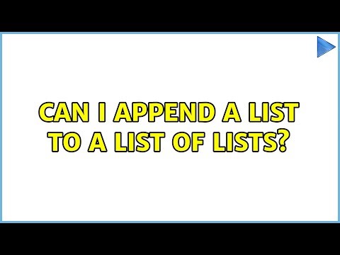 Can I append a list to a list of lists?