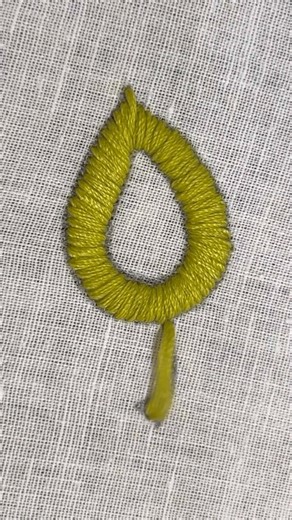 Simple leaf embroidery pattern #art #diy #embroidery