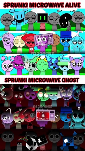 SPRUNKI MICROWAVE ALIVE vs SPRUNKI MICROWAVE GHOST #sprunki #gameplay #roblox #games