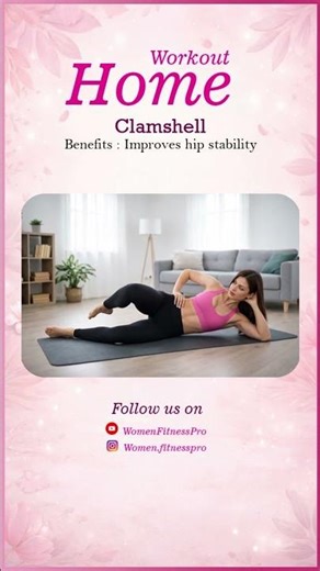 Clamshell | Home Workout – Strengthen Hips & Tone Glutes