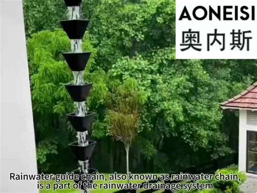 Expertly Forged, Roof Gutter-to-Ground Basin Compatible, Durable Single-Circle Metal Rain Chain