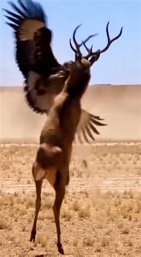 When Antlers Become Weapons: A Deer vs. An Eagle