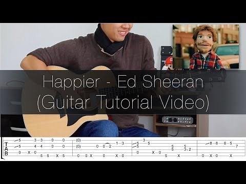 (Ed Sheeran) Happier - Fingerstyle Guitar Lesson (FREE TABS Tutorial) - Rodrigo Yukio