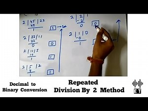 Decimal to Binary Conversion - Repeated Division by 2 Method