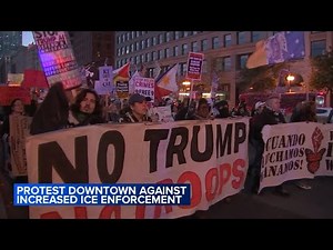 Hundreds of anti-ICE protesters march through downtown Chicago