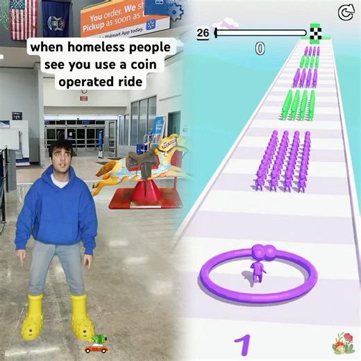 When Homeless People See You Use A Coin Operated Ride #shorts #relatable