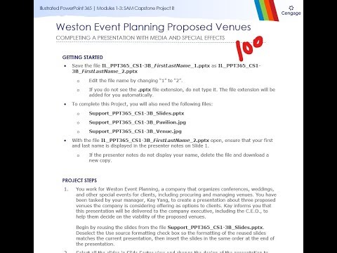 Illustrated PowerPoint 365 | Modules 1-3: SAM Capstone Project B