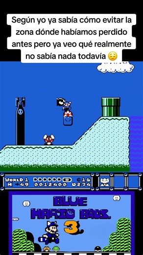 Second fail of level 2 world 1 in Blue Mario Bros 3. #supermariobros3