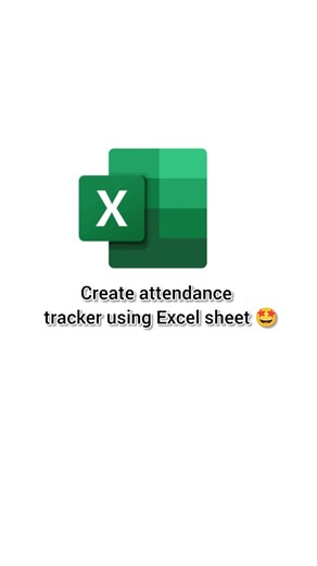 Excel tips and tricks on Instagram: "Create attendance tracker using Excel 🤩 #excel #exceltips #corporate #finance #workhacks Dm for credit"