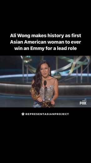 The RepresentASIAN Project™ on Instagram: "Ali Wong has made history once again. The #Beef actress is the first Asian American woman to win an Emmy for a lead role. In her emotional acceptance speech, Wong paid tribute to her late father, and her two daughters. “I wouldn’t be standing here without my parents, my amazing parents. My mother and my father who I so wish was alive to share this moment with me. My hilarious father, who loved me unconditionally and taught me the value of failure. And t