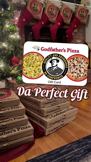 Looking for the perfect gift? How about a Godfather's Pizza gift card! Treat your loved ones to a slice of happiness this holiday season. 🍕🎁 *Gift Cards are available at participating locations* | Godfather's Pizza