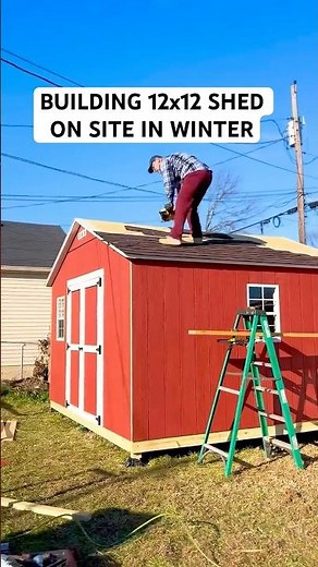12x12 Shed Built On Site in Winter | Cold-Weather Construction | ShedToday #KentuckySheds