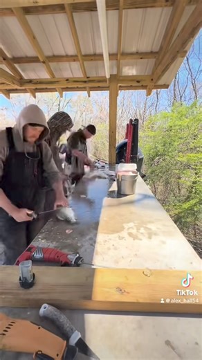 Another day at the cleaning table. | Grenada Lake Crappie Guides