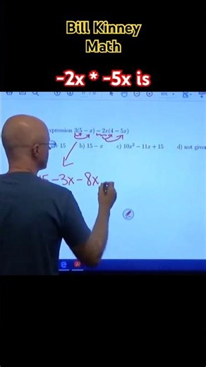 SIMPLIFY 3(5-x)-2x(4-5x) | DISTRIBUTIVE Property SPEEDRUN! ⚡