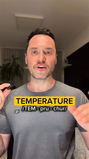 Raff Aieta on Instagram: "TEMPERATURE 🇺🇸 temperatura. Learn its accurate pronunciation with 3 syllables, not 4! Comment: ACCENT - I’ll send you 7 FREE DAYS in my English Academy by private message (link in my profile: Skool) 🚀 … #english #ingles #learn #learnenglish #speakenglish"