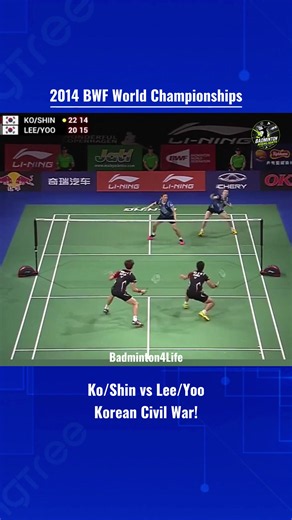 Part 2: Korean Civil War! | Ko Sung-hyun/Shin Baek-cheol vs Lee Yong-dae/Yoo Yeon-seong - 2014 World Championships #Badminton #WorldChampionships #BadmintonDoubles