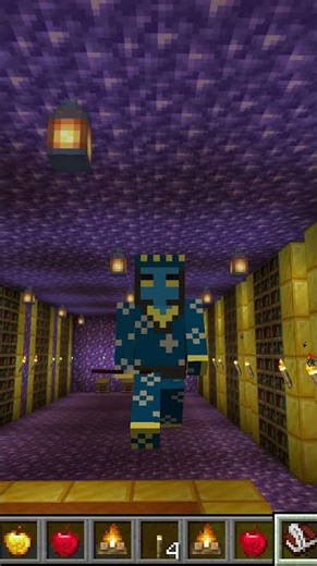 HermesTM in his private secret library in Minecraft