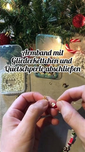 11. Weihnachtliches Armband #bastelanleitung #diy #weihnachten #adventskalender
