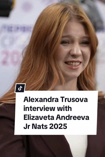 💫Junior Russian Nationals 2025 / SP Host: Alexandra Trusova Skater: Elizaveta Andreeva 🎥: 1TV Follow for more @rfs_explained (TikTok, IG, Telegram) #elizavetaandreeva #alexandratrusova #teamtutberidze #JNationals_2025 #figureskating #iceskating