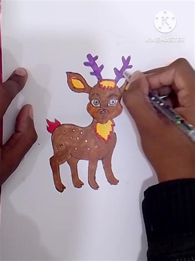 Sentclos deer drawing short| How to make christmas deer 🦌short 🦌