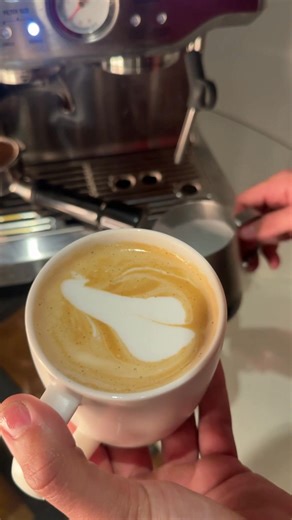 Day 10 of asking you to help me with my latte art. I think I made a ‘balls’ of that literally 👀🙈🤣 Tomorrows a new day #latteart #coffee #homebarista #sage | Jake Carter