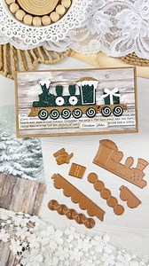 6.8K views · 101 reactions | Vintage train Christmas card Products linked in the comments #cardmakingideas #cardmaking | Emilia Sieradzan Creative Studio | Facebook