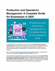 Production and Operations Management_ A Complete Guide for Businesses in 2025 - SlideServe