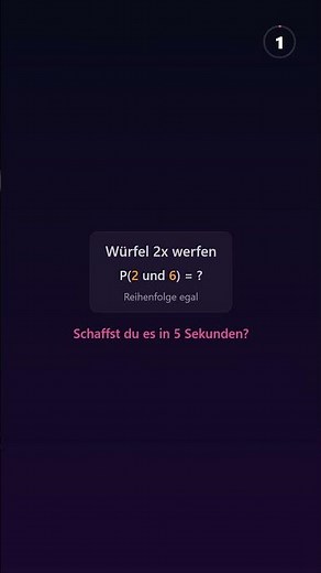 Wahrscheinlichkeit ausrechnen! 🎲 Mathe Klasse 8/9 #Shorts