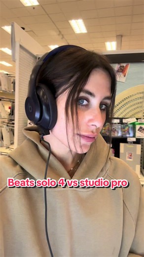 Beats Solo 4 vs Beats Studio pro. I ended up buying the pros in matte pink. Today is the LAST day to get them on sale for around $170!!! I went with the pros instead of the solos because I already have a pair of white solos and they always fall off my head. Plus I want to give over-ear a try compared to on-ear. #shopping #target #christmas #blackfriday #holidays