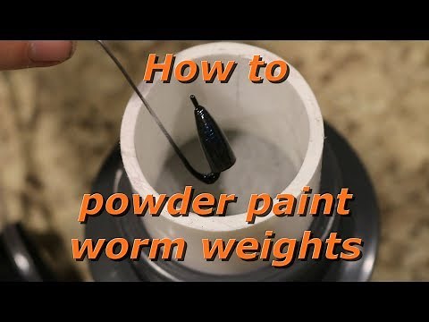 How to powder paint worm weights